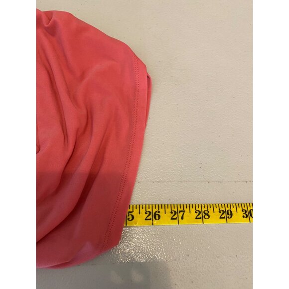 Guess Asymmetrical Ruched Dress Bodycon Wrapped Keyhole Detail Coral Small - Picture 8 of 12